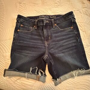 American Eagle Dark Blue Denim Shorts